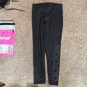 Adidas women Black Logo Leggings